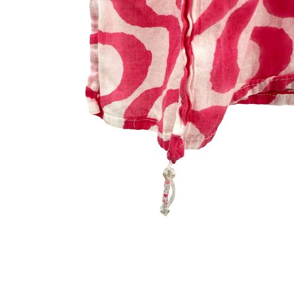 Roberta Roller Rabbit Size‎ Medium Long Sleeve Cotton Dress Tunic Cover Up Pink - Picture 6 of 8